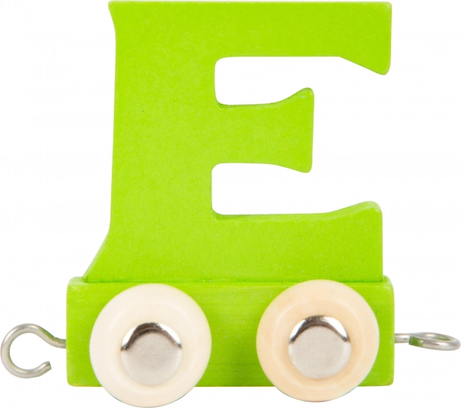 Wagon en bois avec la lettre E – small foot alphabet coloré