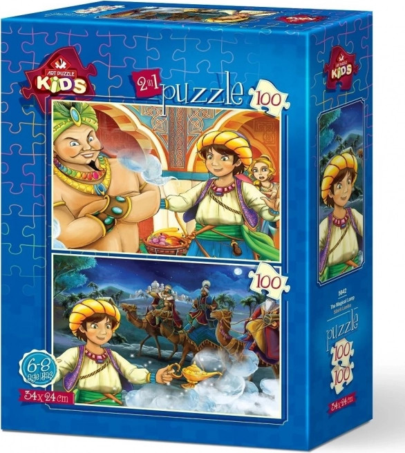 Puzzel Aladdin en de wonderlamp 2×100 stukjes