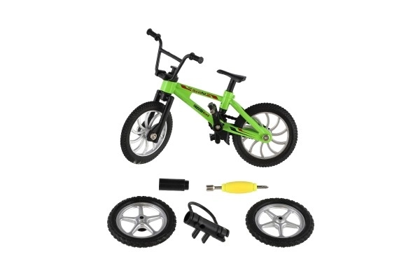 Vingertop fiets 10cm schroefbaar plastic 3 kleuren op kaart 17x21x4cm