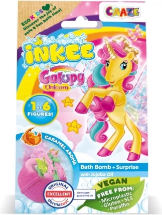 Inkee bath bomb with surprise GALAXY UNICORN