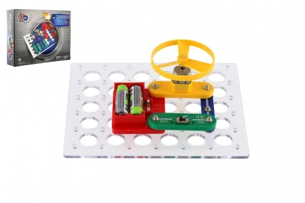 Geheimen van elektronica 80 experimenten mini op batterijen in doos 24x18x4cm vanaf 6 jaar