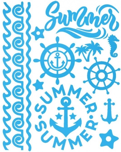 Motifs marins stylés pour l’été