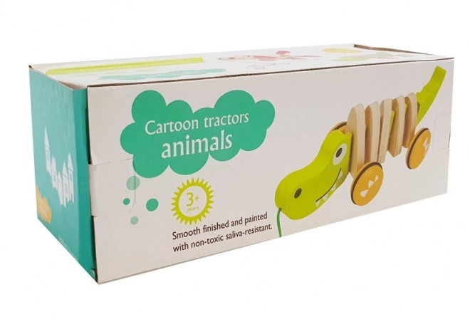 Houten krokodillentractor