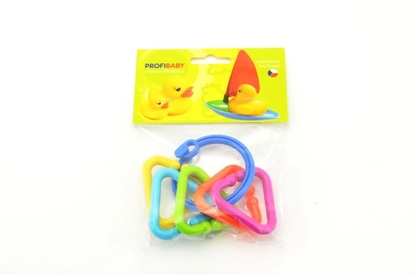 Rattle Ring with 5 Colorful Charms