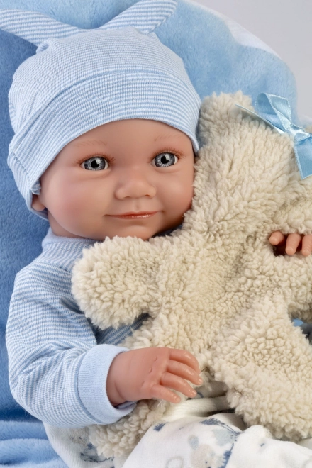 Llorens 73807 NIEUW GEBOREN JONGEN - realistische pop baby met volledig vinyllichaam - 40 cm