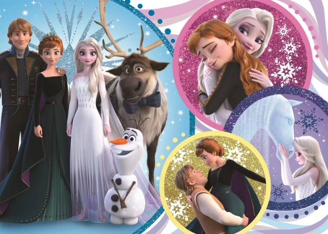 Glitterende puzzel Frozen 2: In het licht van liefde