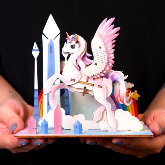 3D Wooden Puzzle Unicorn