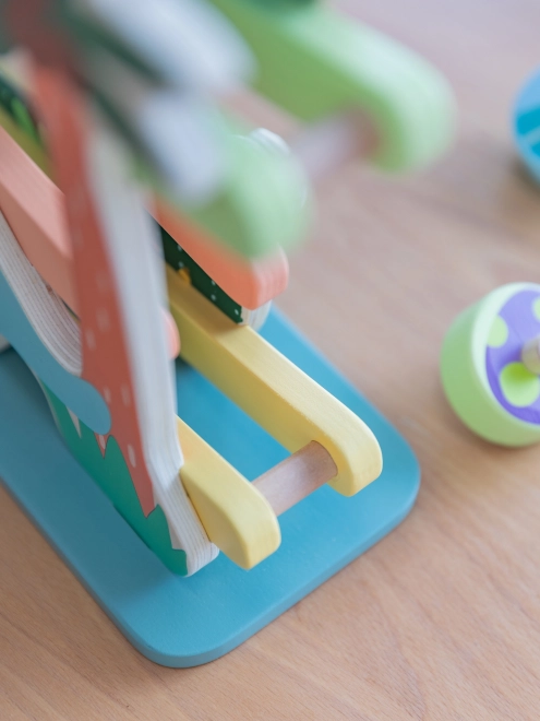 Klassieke houten dinosaurusbaan