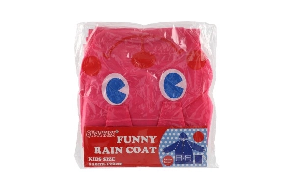 Imperméable pour enfants lapin taille 110-120cm rose en sachet 23x25cm
