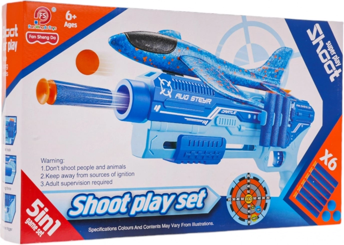 Pistole mit Flugzeug-Launcher 5-in-1 – orange