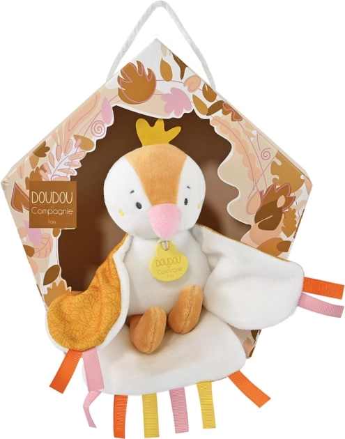 Doudou gift set – musical plush bird 23 cm – Yellow