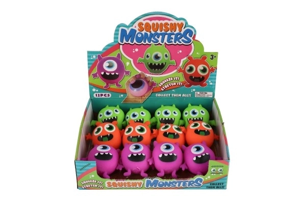 Monster/slijm antistress bal 9x8cm 3 kleuren