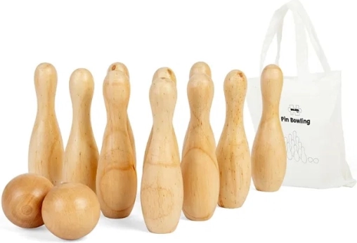 Bigjigs Toys Quilles en bois pour enfants