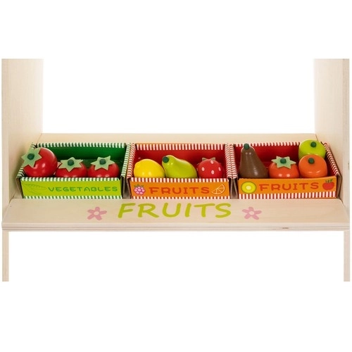 Houten kraam met accessoires voor kinderen