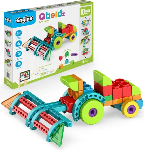 Engino Qboidz Tractor – Building Set for Kids, 10 Models