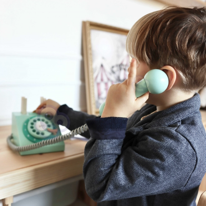 Klassieke houten telefoon voor kinderen