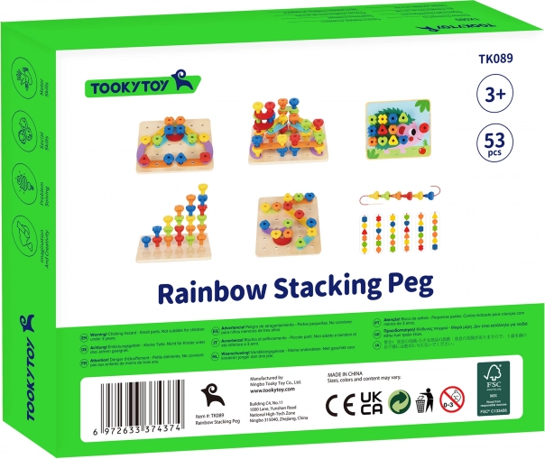 Tooky Toy multifunktionale Tafel mit bunten Schrauben zum Formenlernen