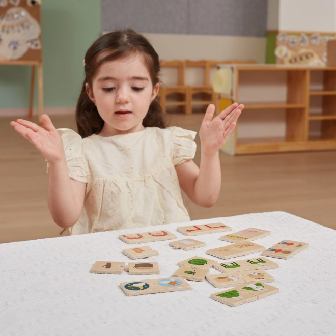Houten puzzel met tegengestelde afbeeldingen VIGA