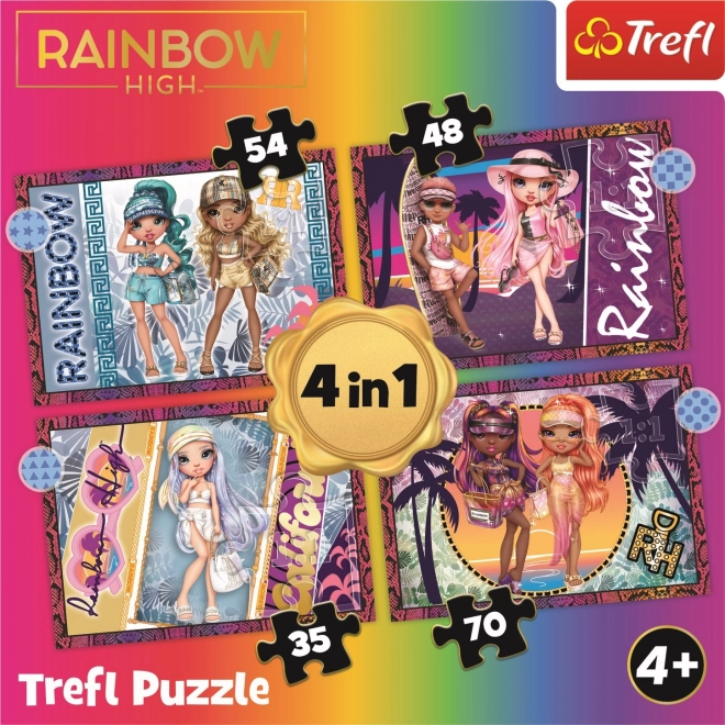 Puzzle 4in1 Modern Dolls Rainbow High