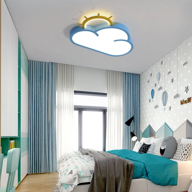 Kinderplafond LED-lamp Chmurka met afstandsbediening blauw