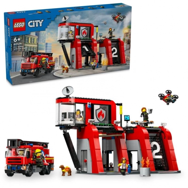 LEGO® City 60414 Brandweerkazerne met brandweerwagen