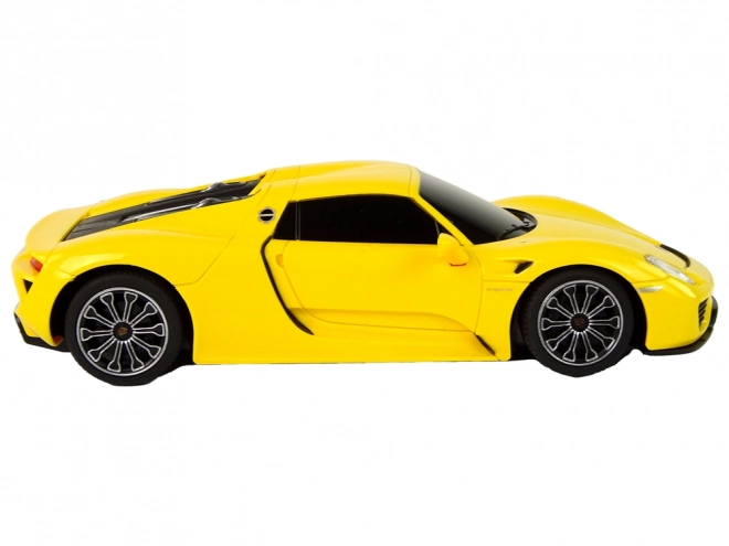 RC Porsche 918 op afstandsbediening geel 1:24