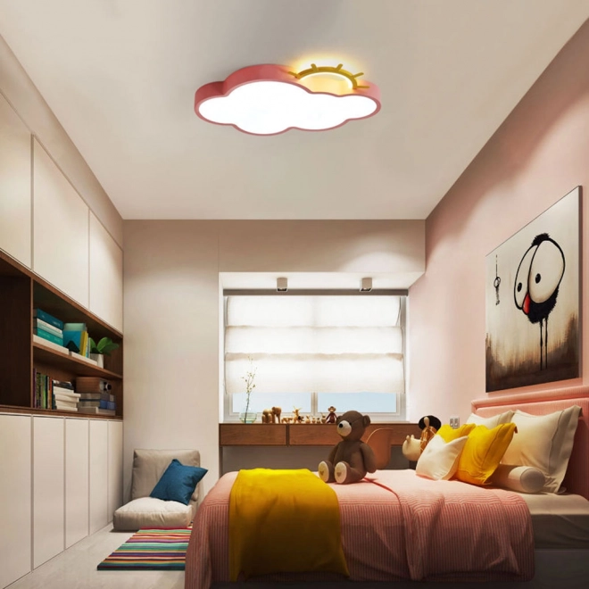 Pink Cloud LED Lamp with Remote Control