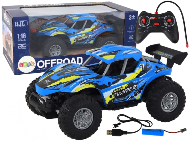 Op afstand bestuurbare terrein RC auto 1:16 Blauw