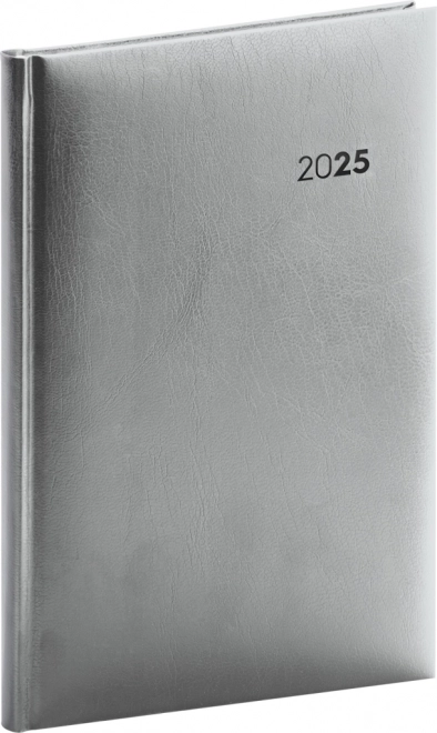 NOTIQUE Wekelijkse agenda Balacron 2025, zilverkleurig, 15 x 21 cm