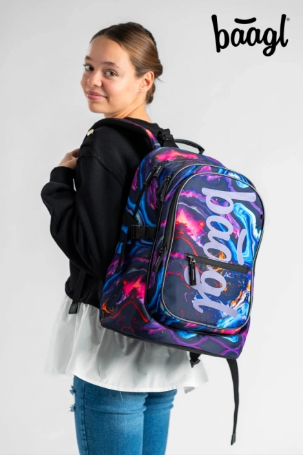 Schulrucksack BAAGL Core Marble