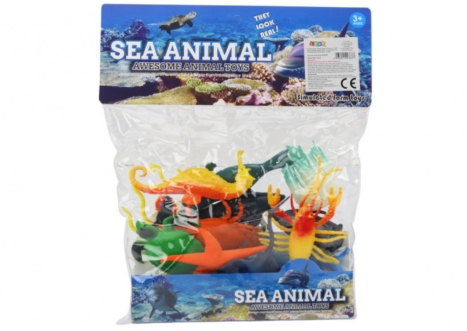 Set van onderwaterfiguren van zeedieren 12 stuks