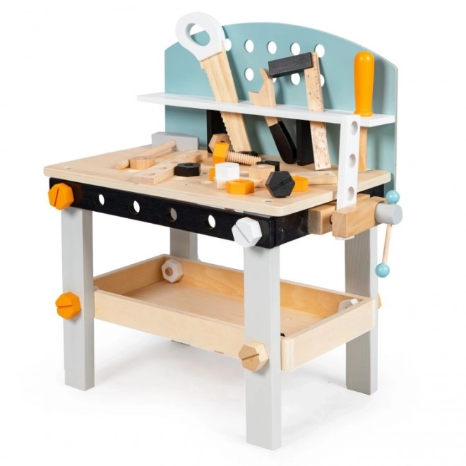 Houten kinderwerkbank met gereedschap ECOTOYS