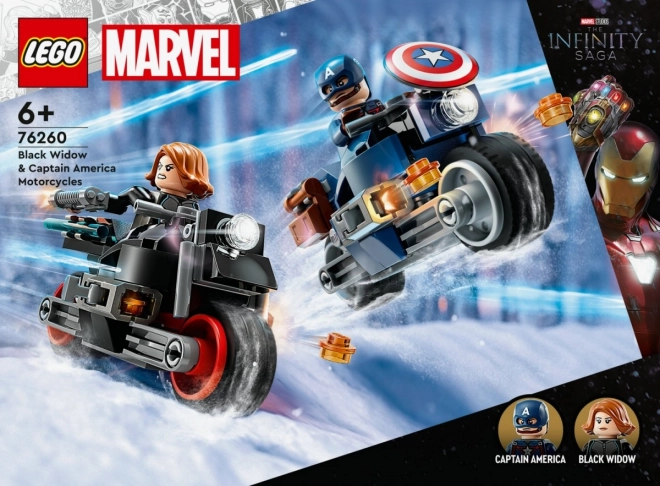 Lego Marvel Motorfietsen Zwarte Weduwe en Captain America
