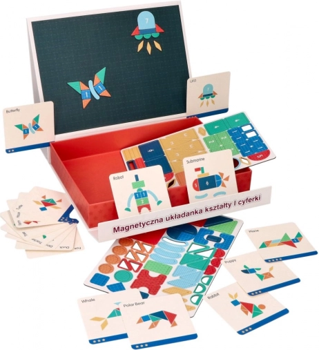 Tableau magnétique pliable – formes et chiffres