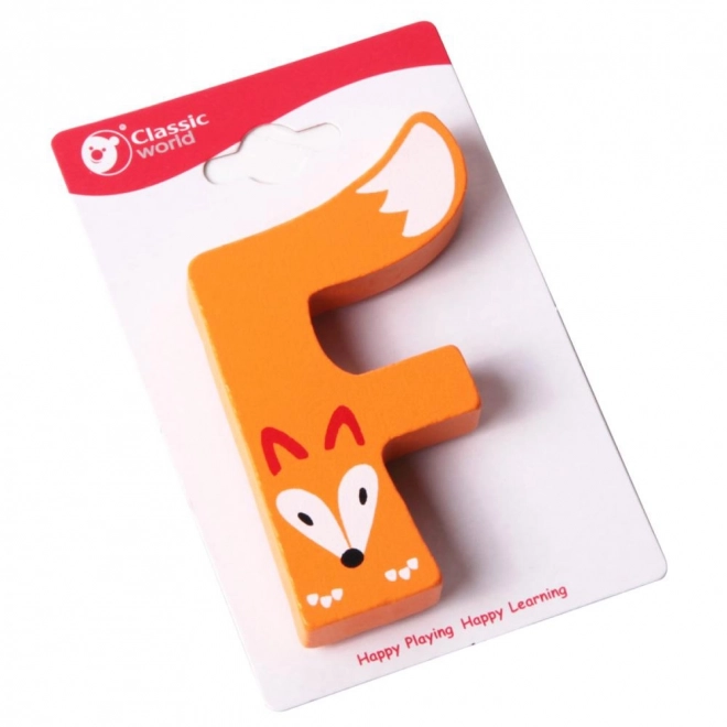 Houten letter F Classic World