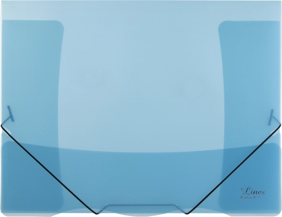 Folder with Elastic Lines Blue Transparent