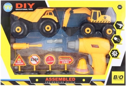 Set schroefbare bouwauto’s