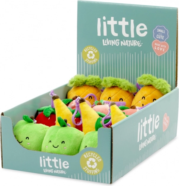 Pluche sleutelhanger mini fruit 10 cm