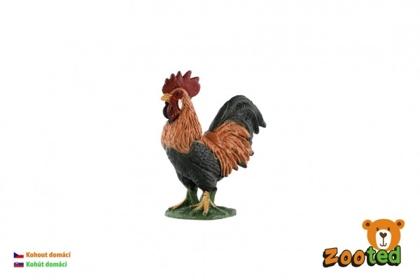 Plastic figuurtje haan 5cm