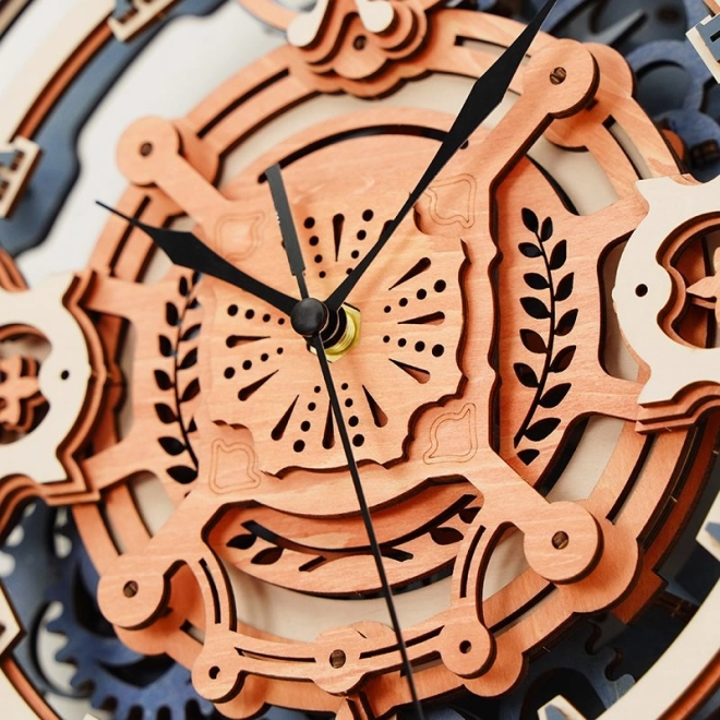 RoboTime 3D houten mechanische puzzel - Wandklok