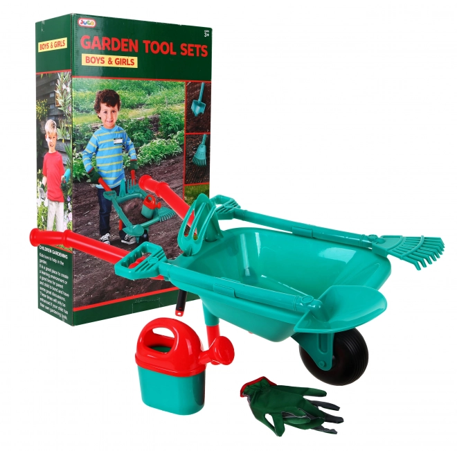 Set gereedschap met wieltje voor kleine tuinen