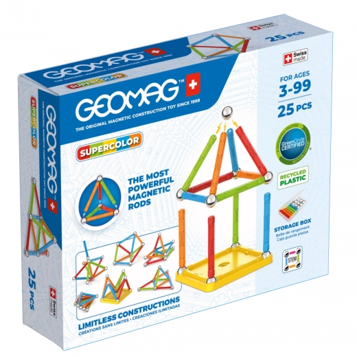 Geomag Supercolor magnetische bouwset 25 stukken