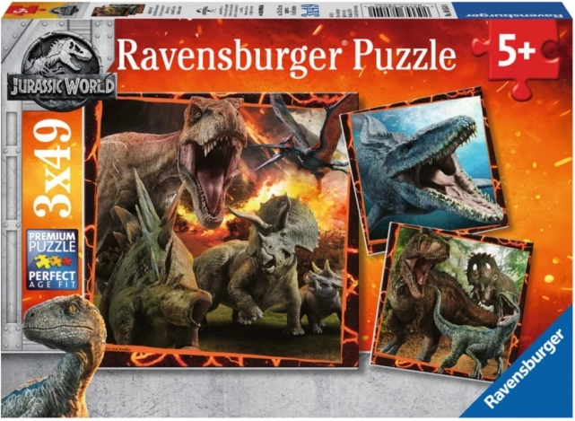 Ravensburger Puzzle JURASSIC WORLD: Fallen Kingdom 3×49 pieces
