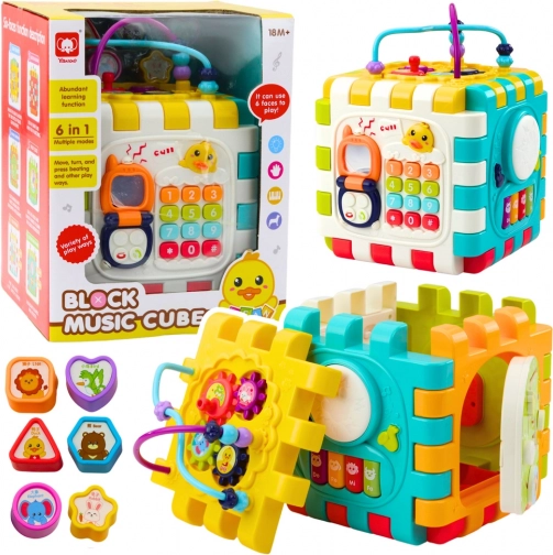 Interactive musical educational cube for the smallest