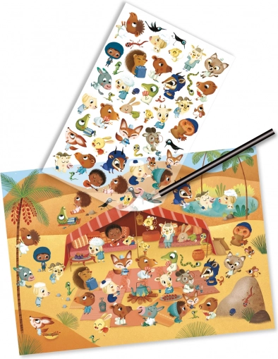 Djeco Transfer Sticker Set - Polar, Savanna, and Desert