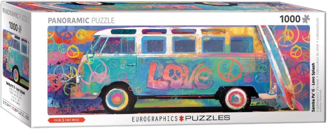 Panoramische puzzel Kleurrijke Volkswagen