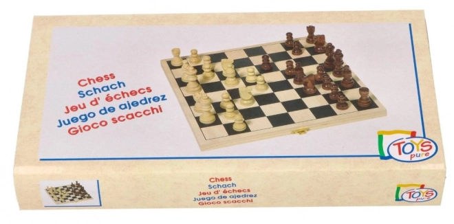 Houten schaakspel