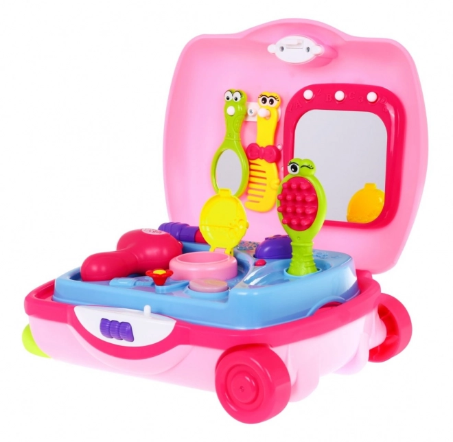 Interactief toilet 2in1 roze koffer voor meisjes 2+ Melodieën Lichten + accessoires