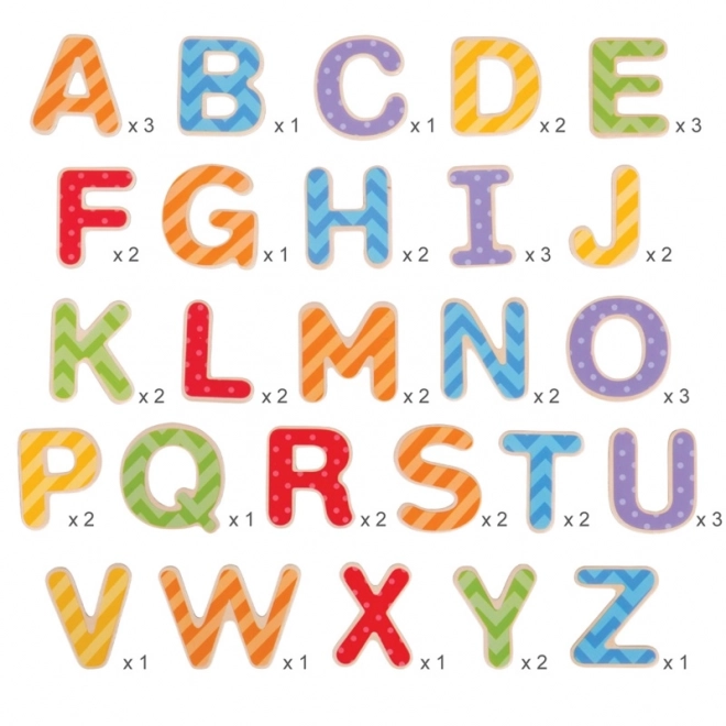 Bigjigs Toys Magnetic Colorful Alphabet (Uppercase Letters)