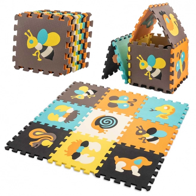 Kleurrijke schuimpuzzel met dieren - 9 stuks